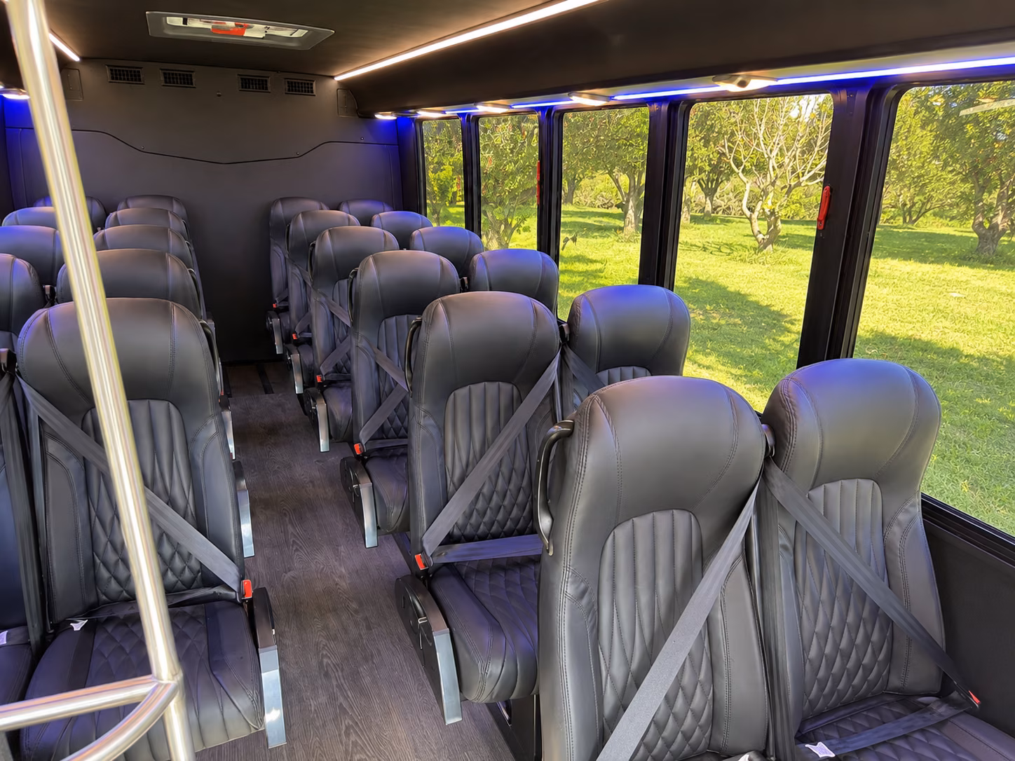clinton 15 passenger minibus inside