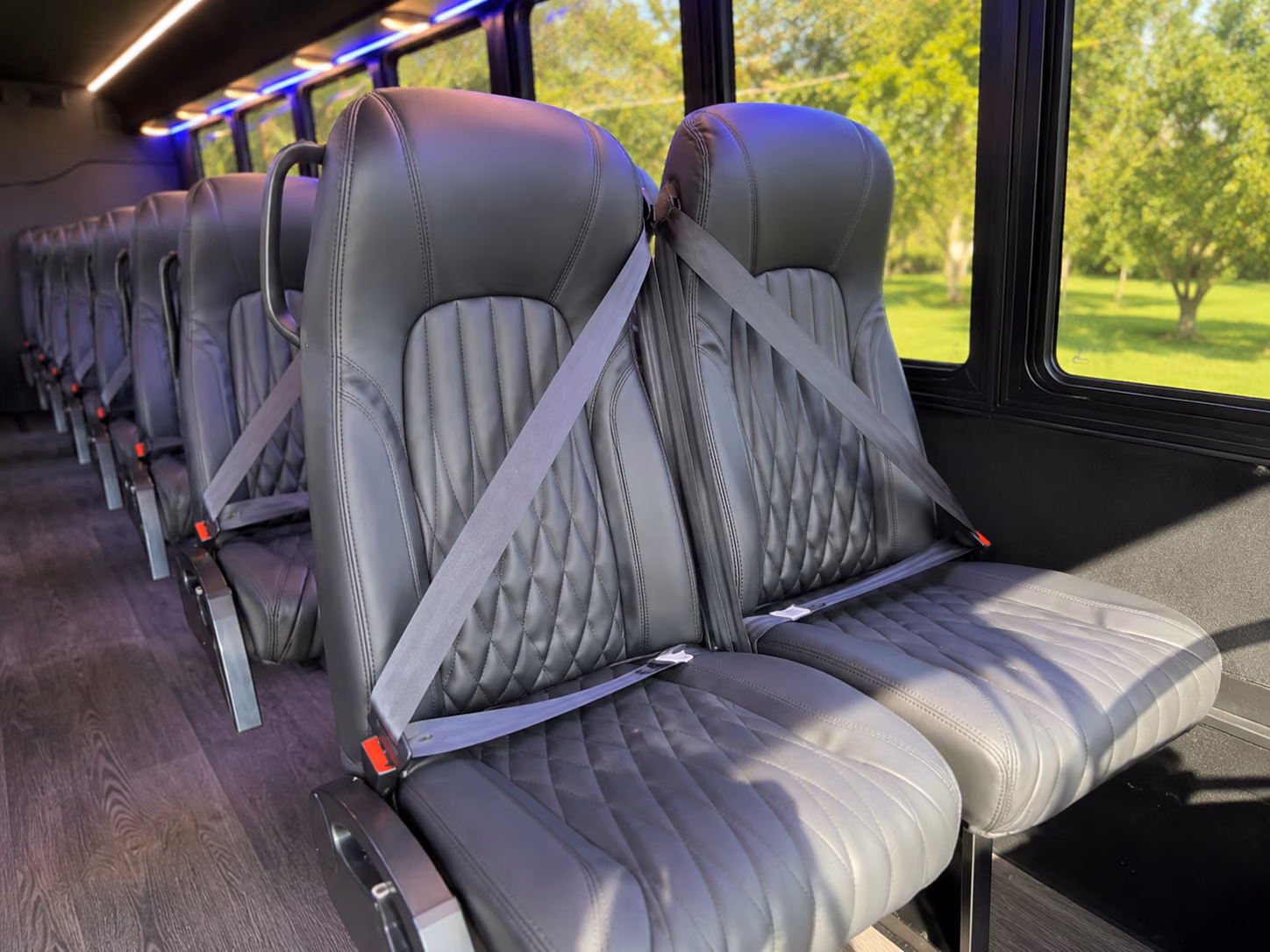 clinton 15 passenger minibus interior