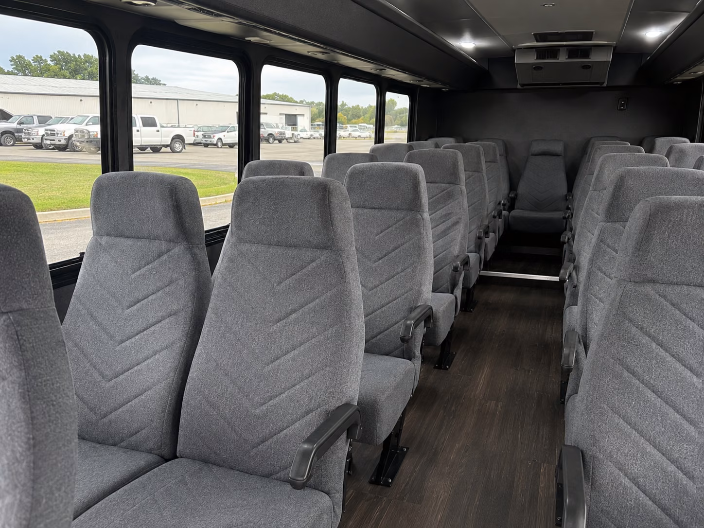 clinton 18 passenger minibus inside