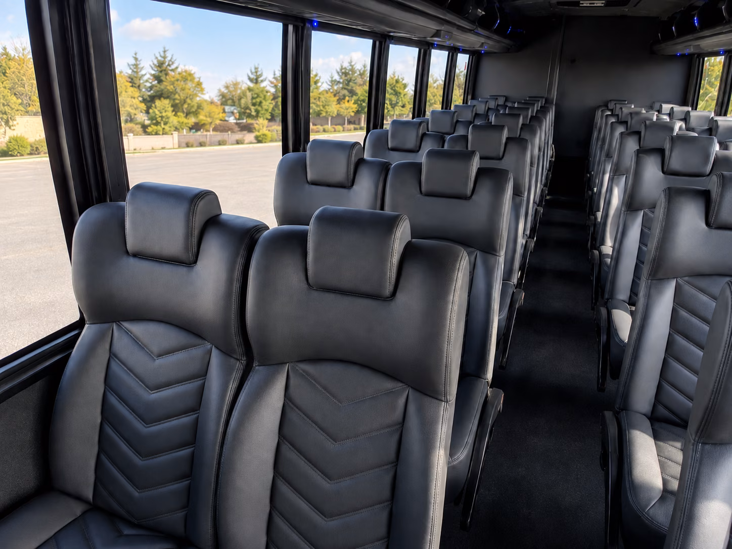 clinton 18 passenger minibus interior