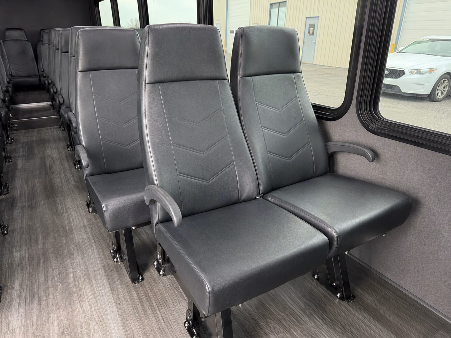 clinton 20 passenger minibus inside