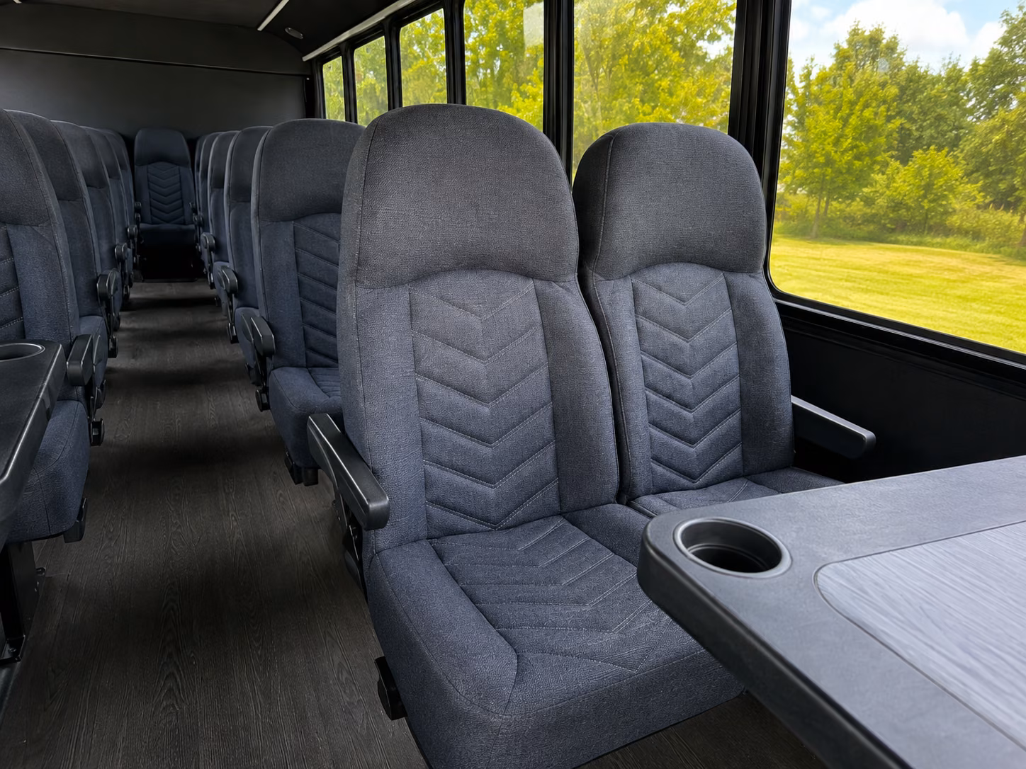 clinton 20 passenger minibus interior