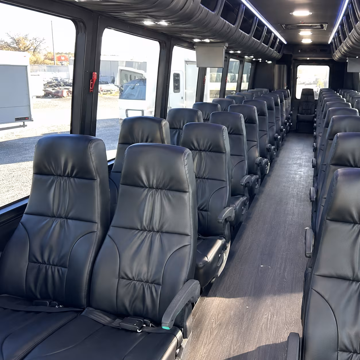 clinton 25 passenger minibus inside