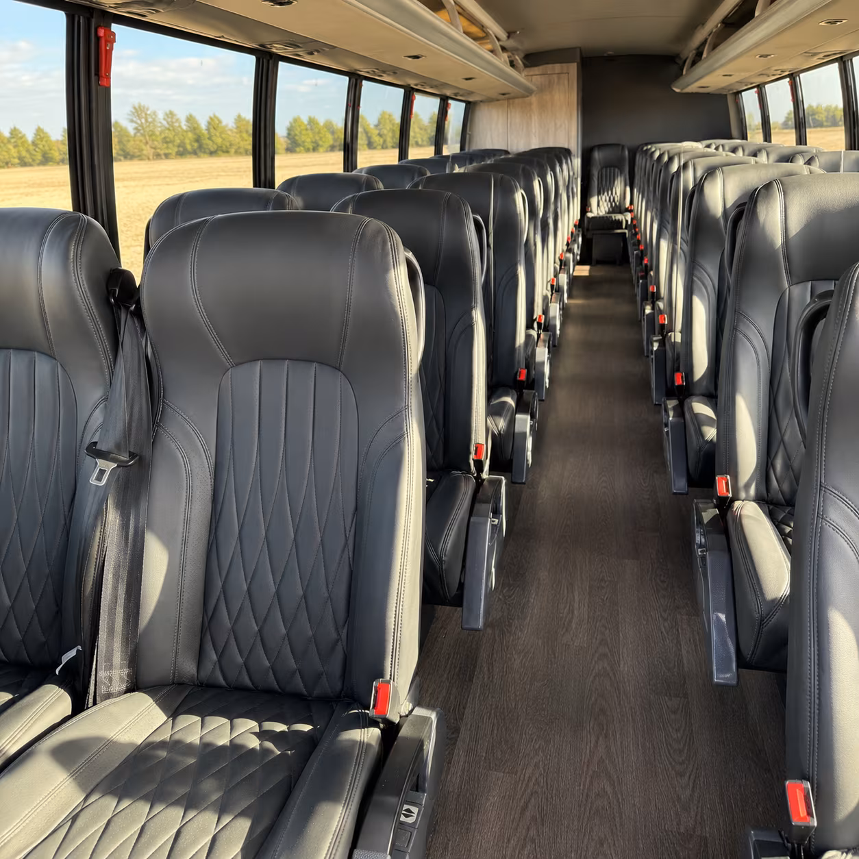 clinton 25 passenger minibus interior
