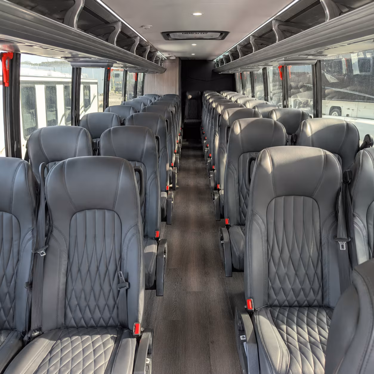 clinton 28 passenger minibus inside