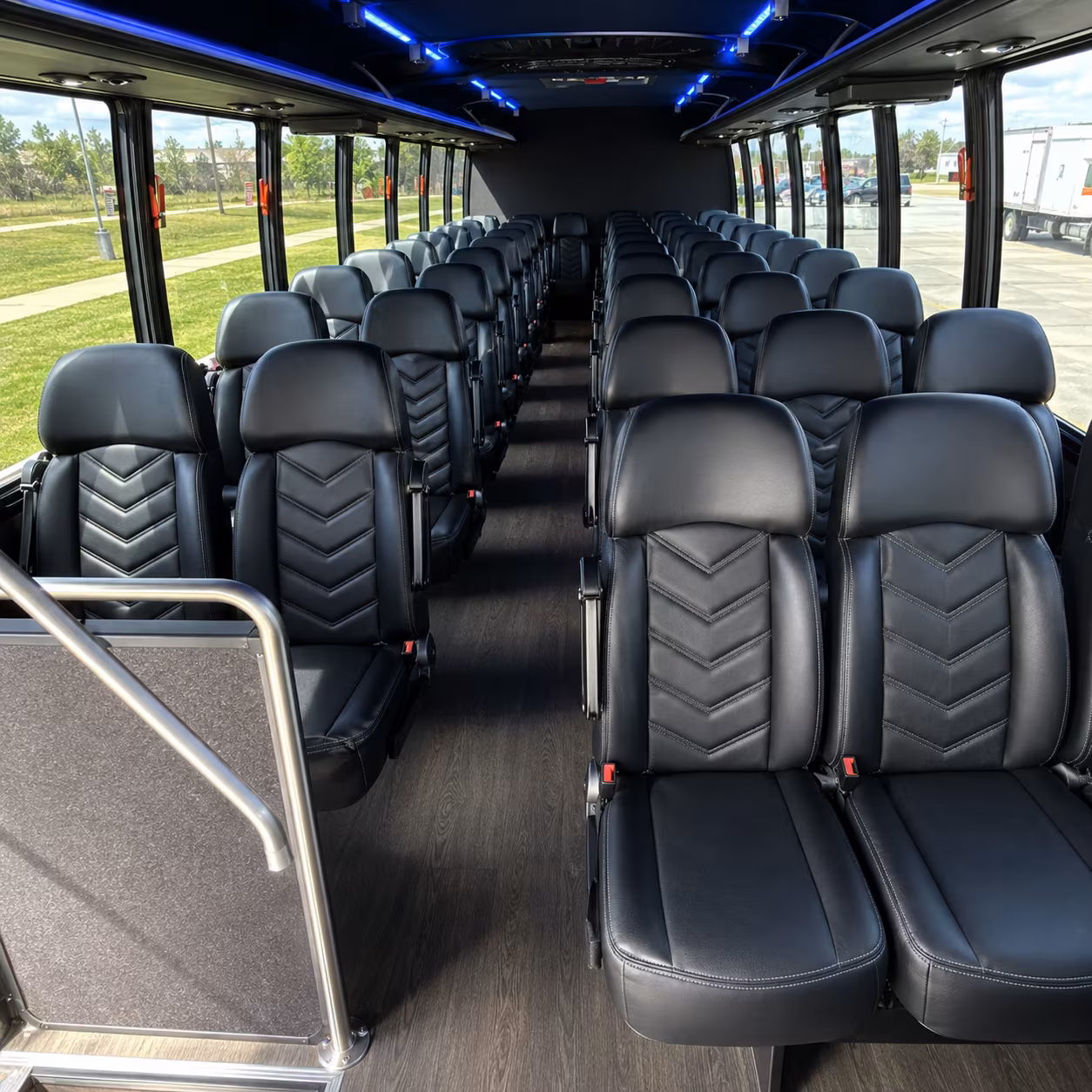 clinton 28 passenger minibus interior