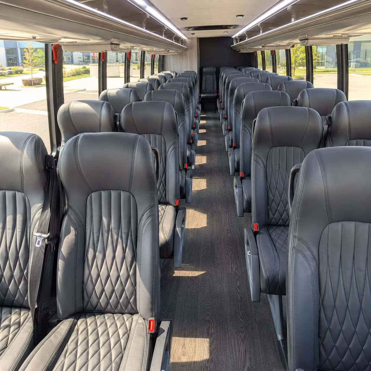 clinton 30 passenger minibus inside