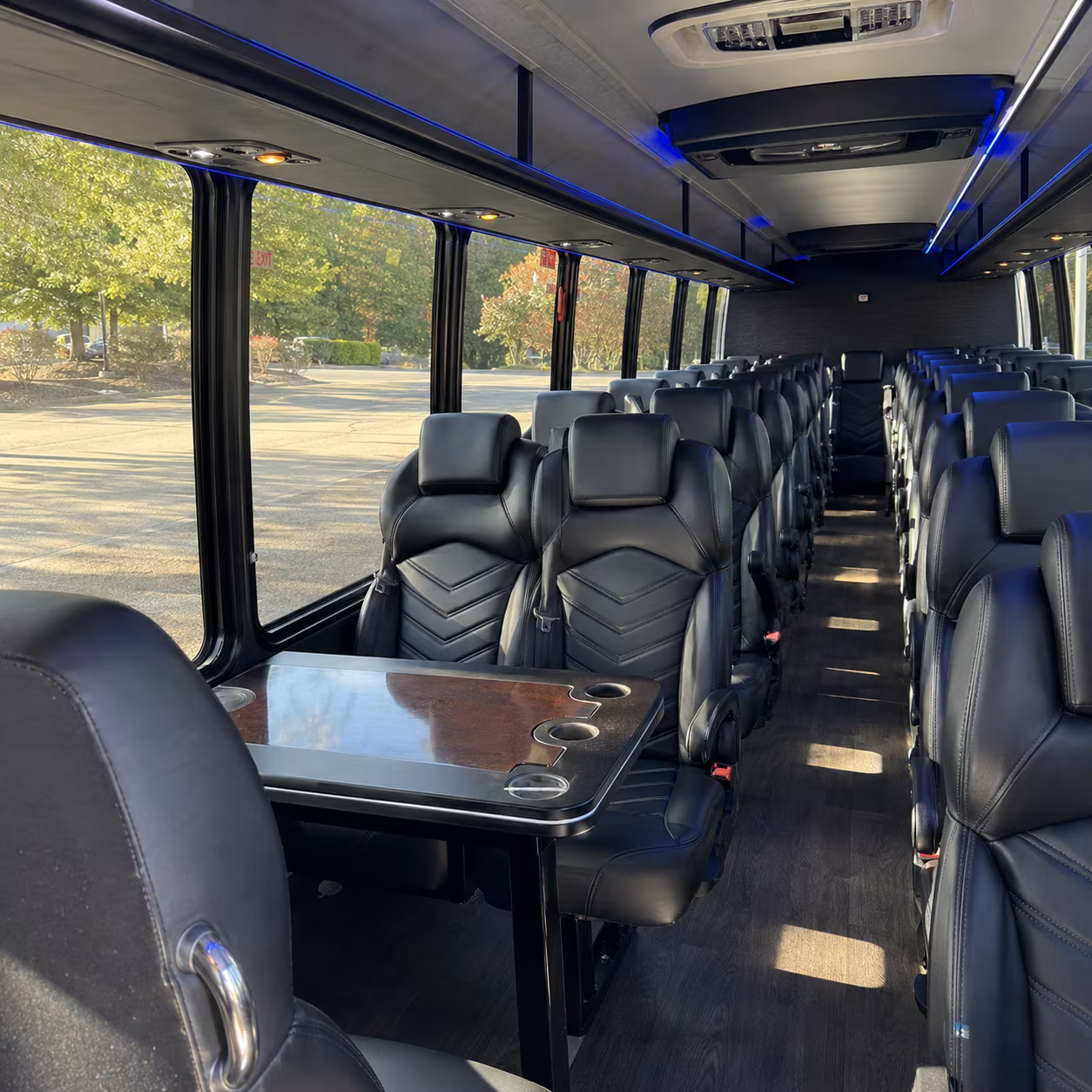 clinton 30 passenger minibus interior