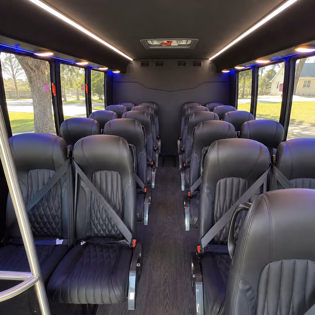 clinton 35 passenger minibus interior