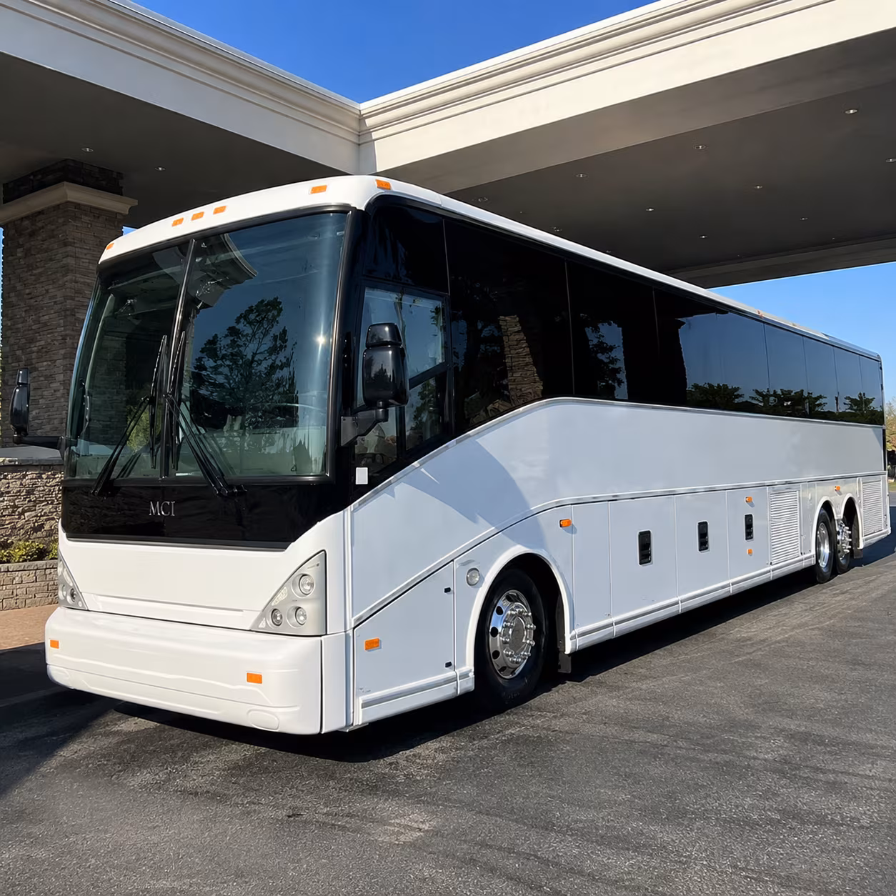 clinton 56 passenger charter bus