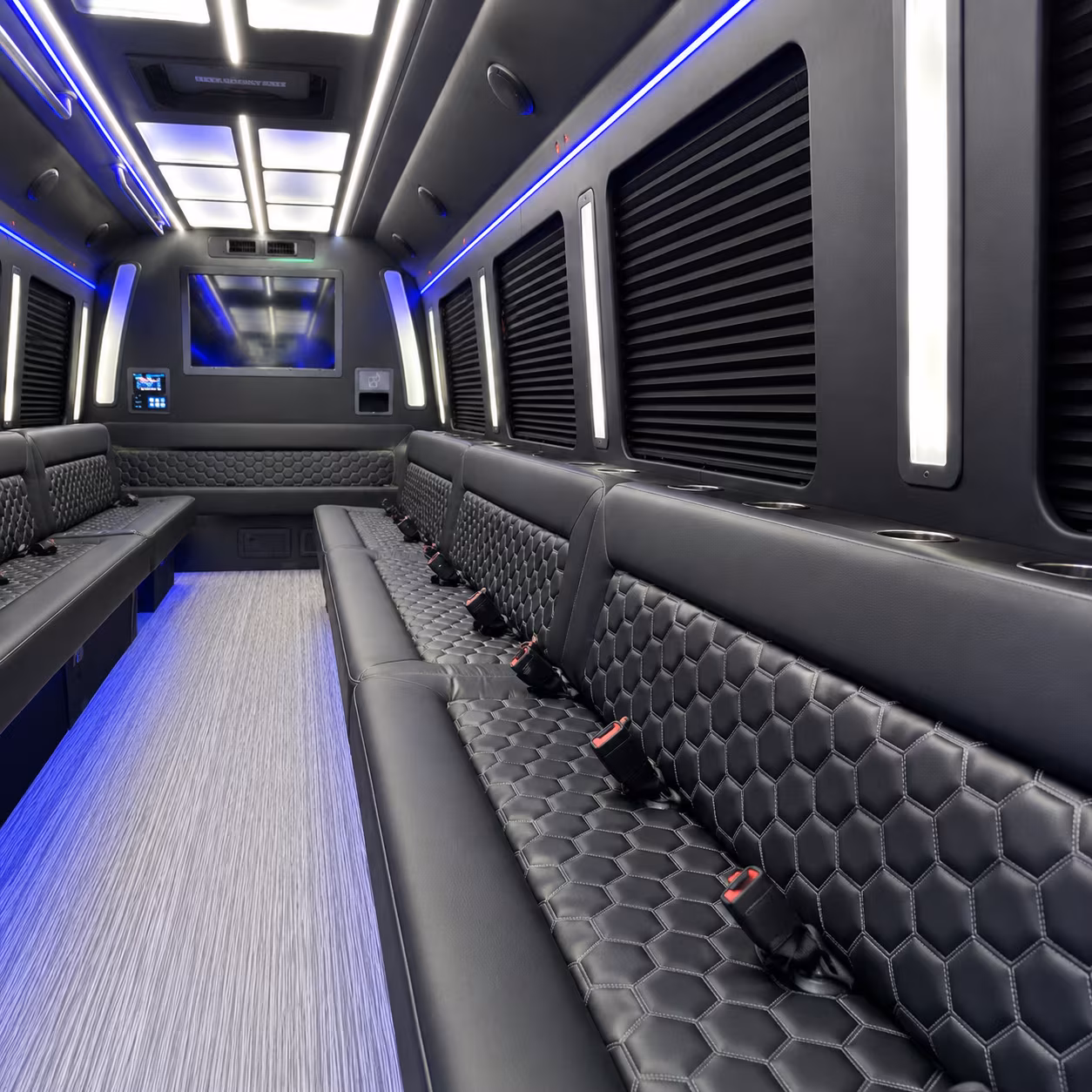 clinton party bus inside