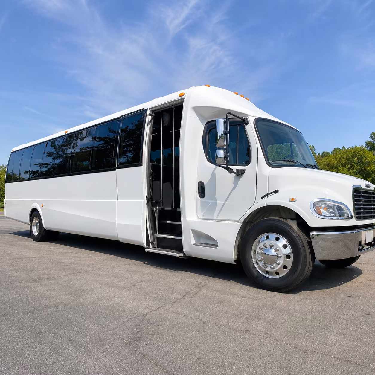 sports fan bus rentals for groups leaving clinton
